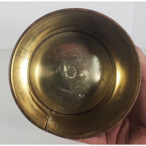 Vintage Wood Grain Tea Cookie Candy Tin Can Container Made in England - Picture 9 of 15